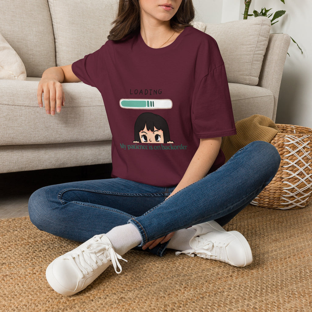 Loading Progress Graphic TShirt Cute Anime Girl Illustration