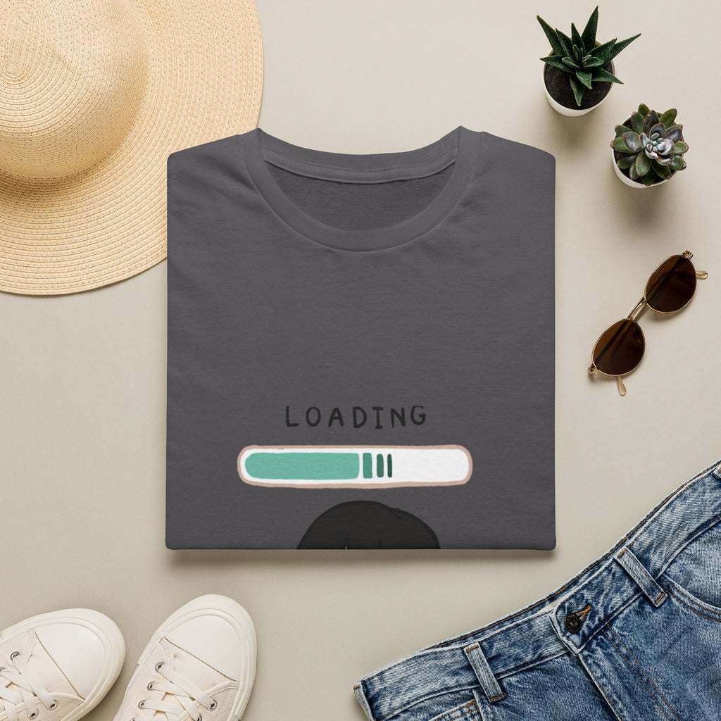 Loading Progress Graphic TShirt Cute Anime Girl Illustration
