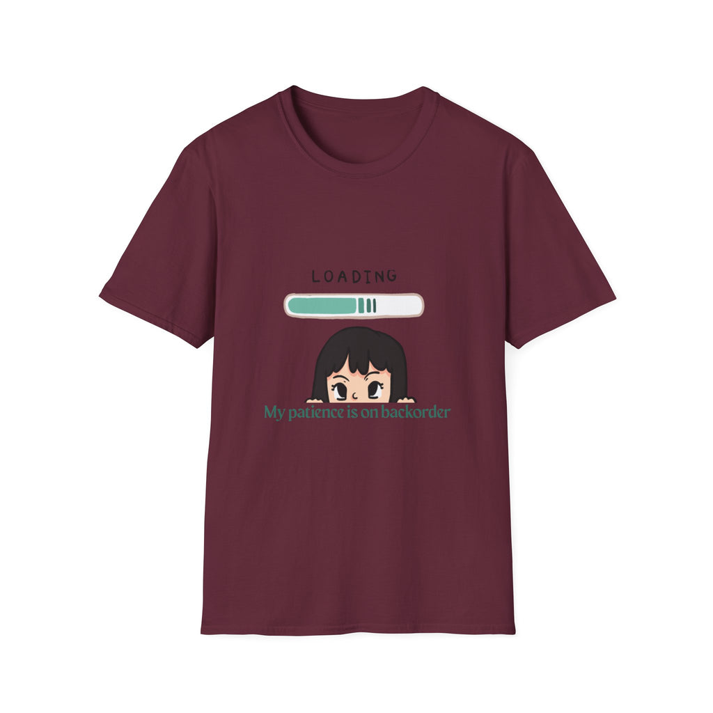 Loading Progress Graphic TShirt Cute Anime Girl Illustration
