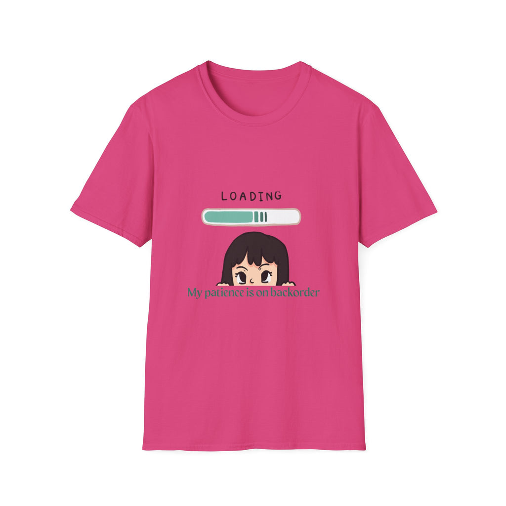 Loading Progress Graphic TShirt Cute Anime Girl Illustration