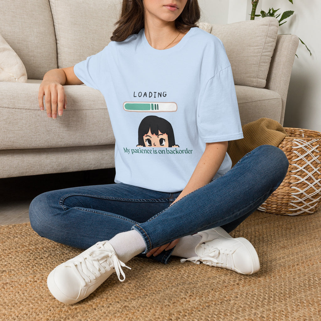 Loading Progress Graphic TShirt Cute Anime Girl Illustration