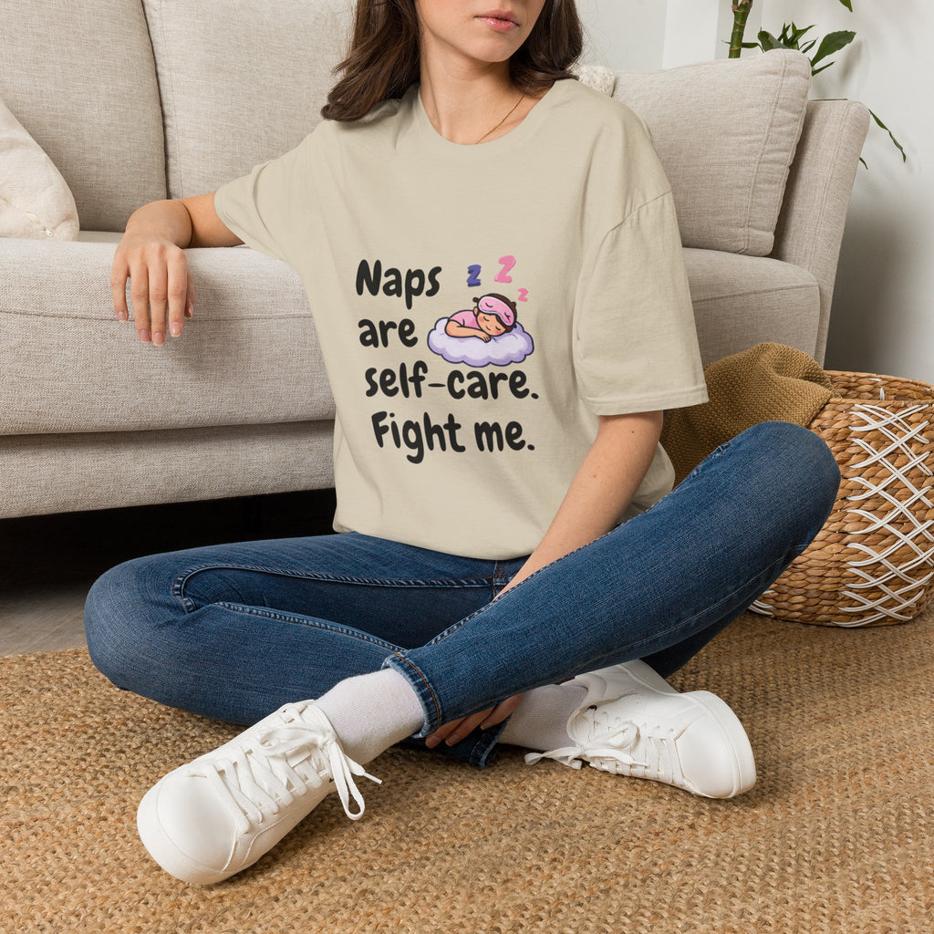 Naps Are Self Care Fight Me TShirt Cute Sleeping Cloud Tee