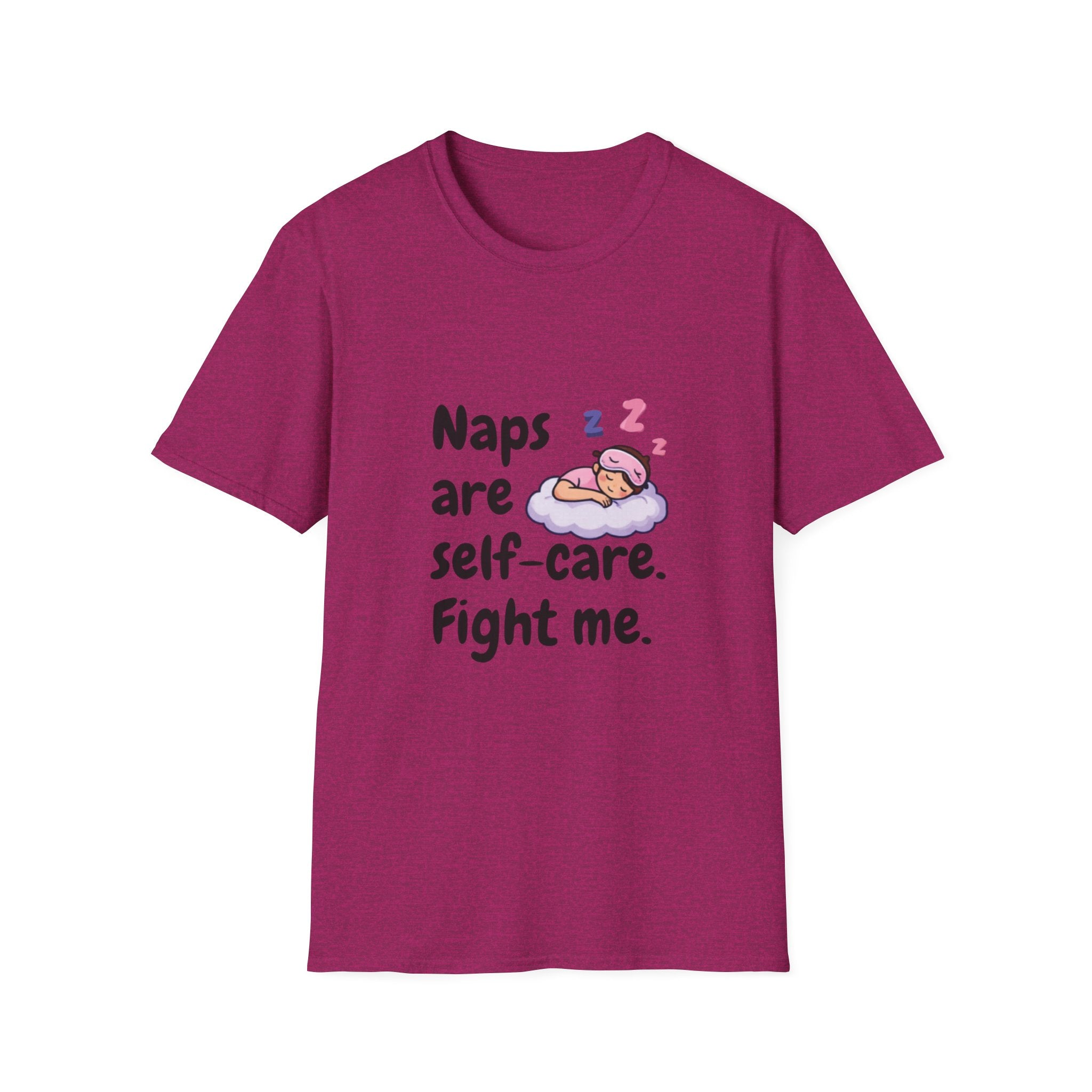 Naps Are Self Care Fight Me TShirt Cute Sleeping Cloud Tee