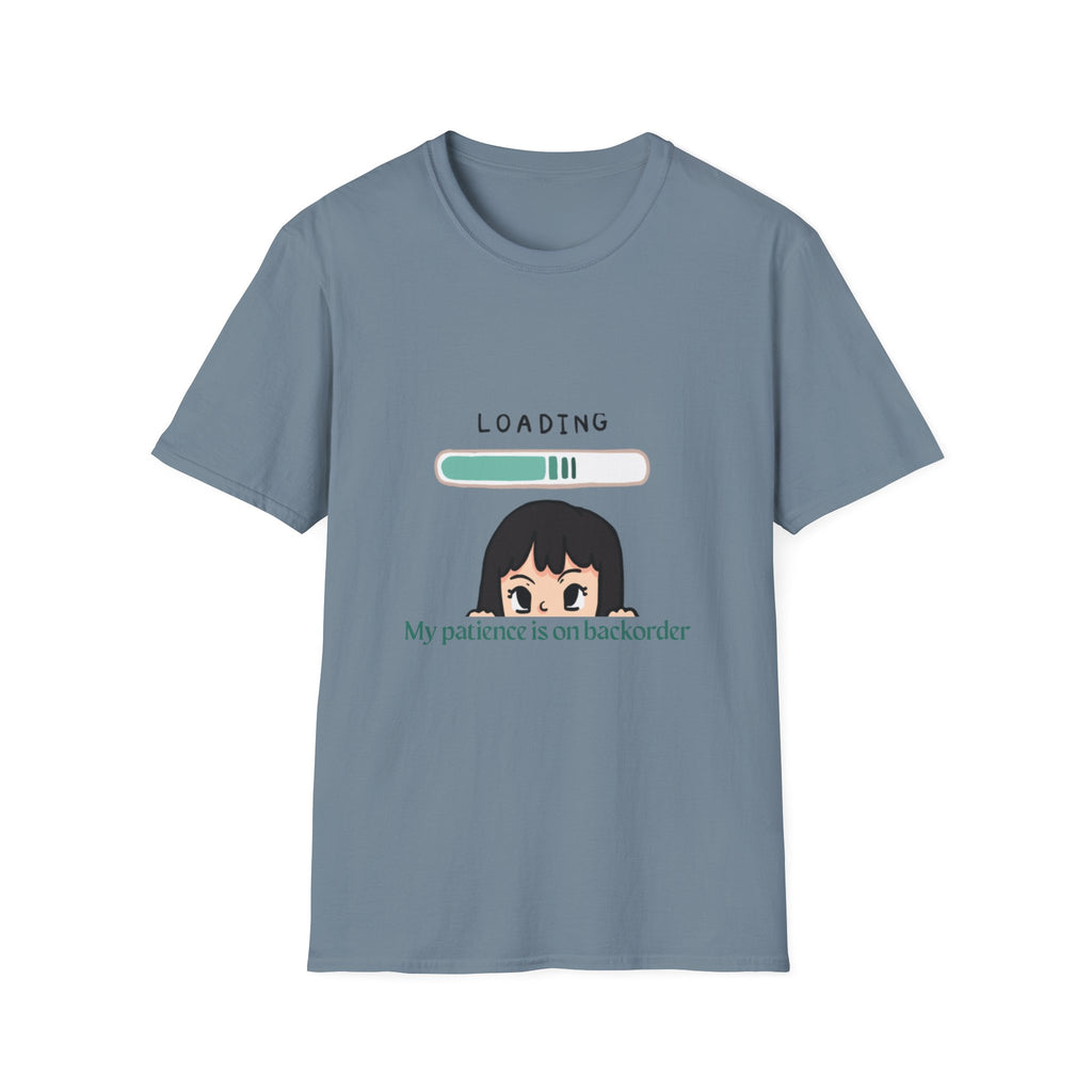 Loading Progress Graphic TShirt Cute Anime Girl Illustration