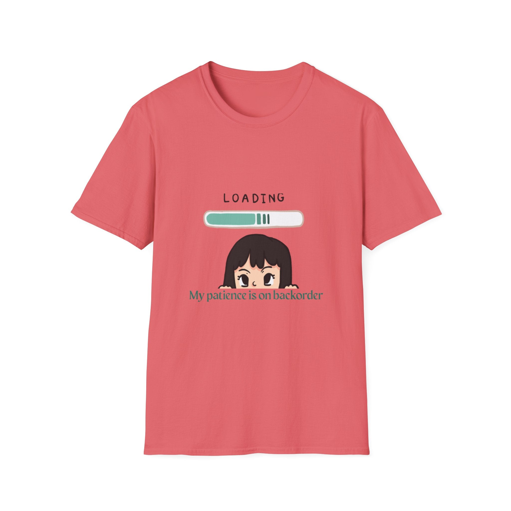 Loading Progress Graphic TShirt Cute Anime Girl Illustration