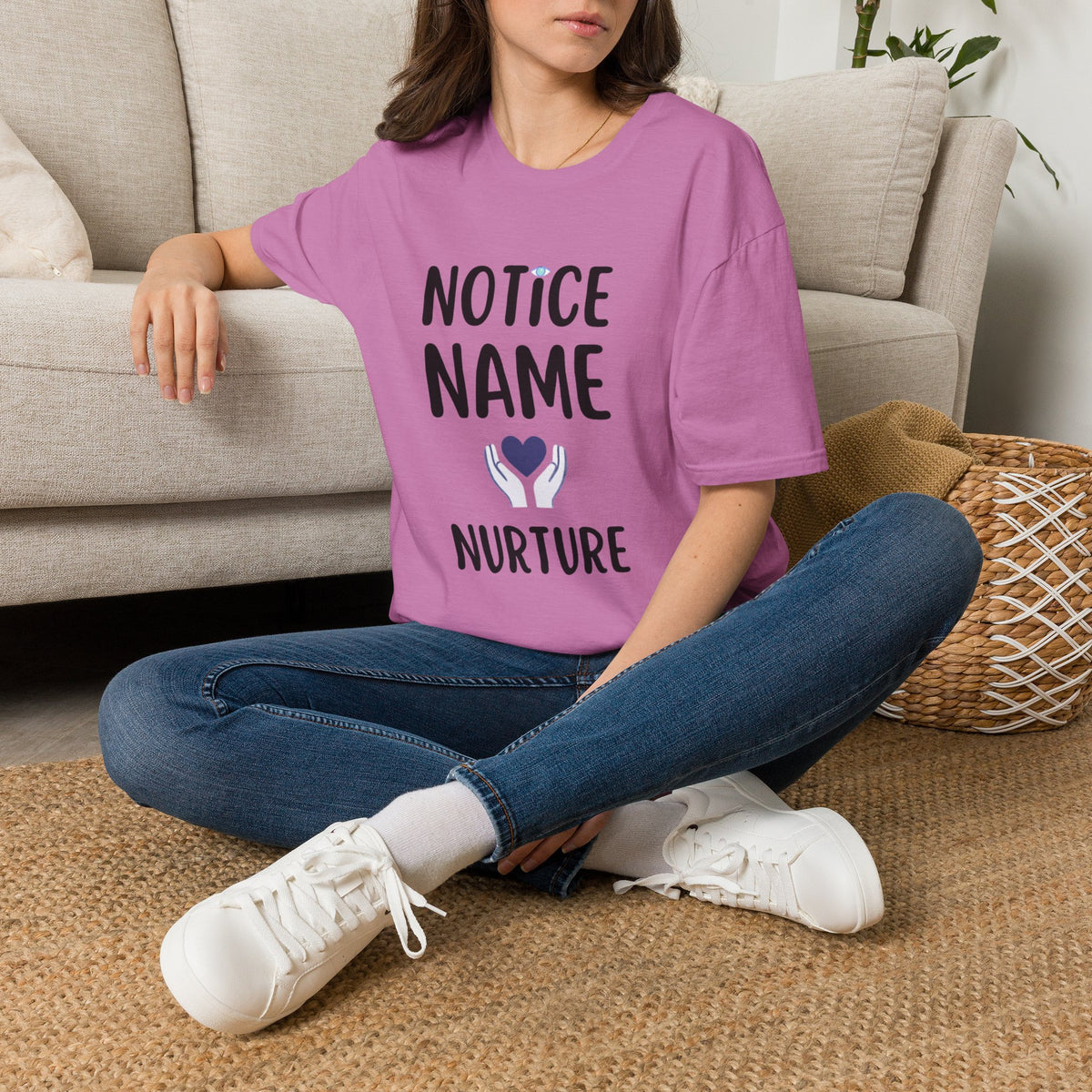 Notice Name, Nurture Mental Health Awareness T-Shirt
