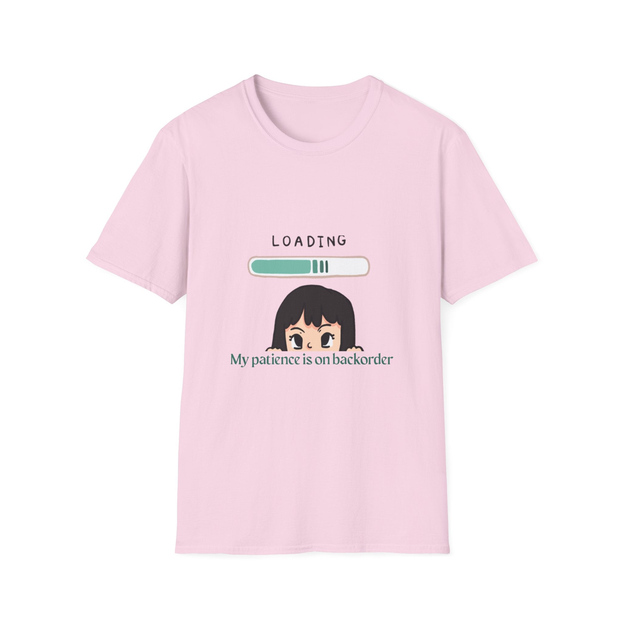 Loading Progress Graphic TShirt Cute Anime Girl Illustration