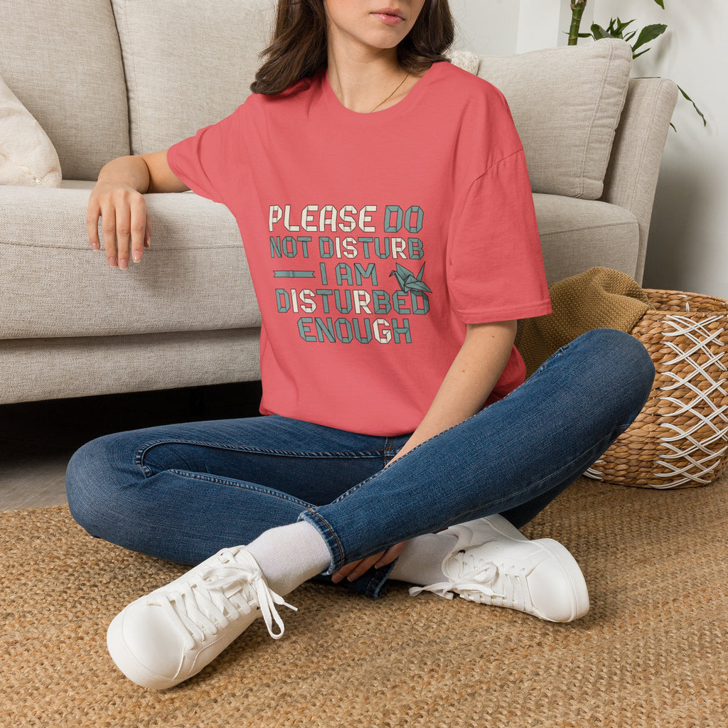 Please Do Not Disturb TShirt I Am Disturbed Enough Funny Graphic Tee