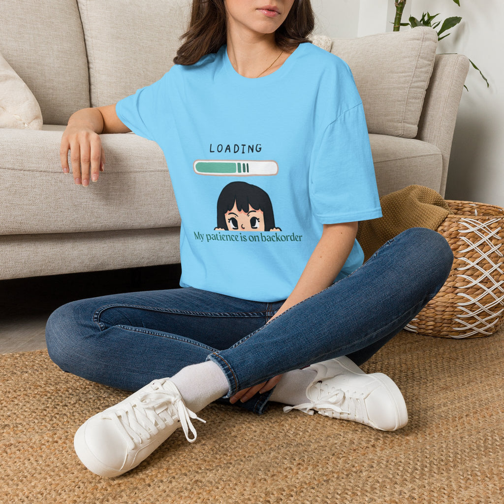Loading Progress Graphic TShirt Cute Anime Girl Illustration