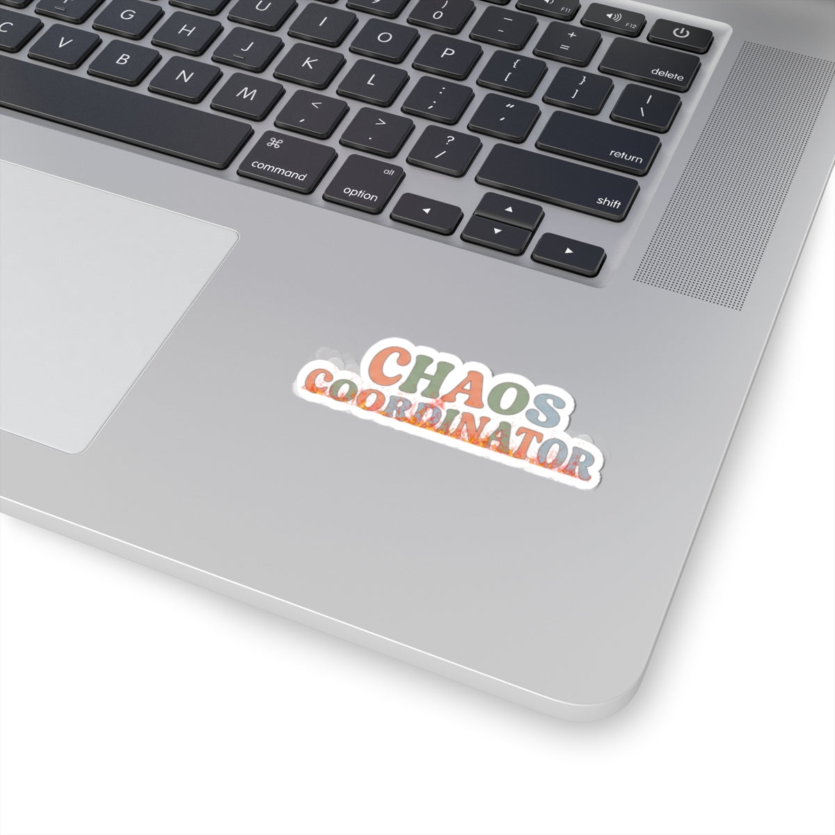 Sticker — "Chaos Coordinator" Retro Floral Kiss-Cut Sticker