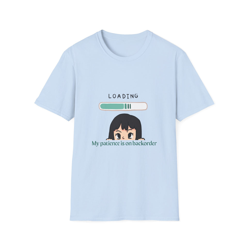 Loading Progress Graphic TShirt Cute Anime Girl Illustration