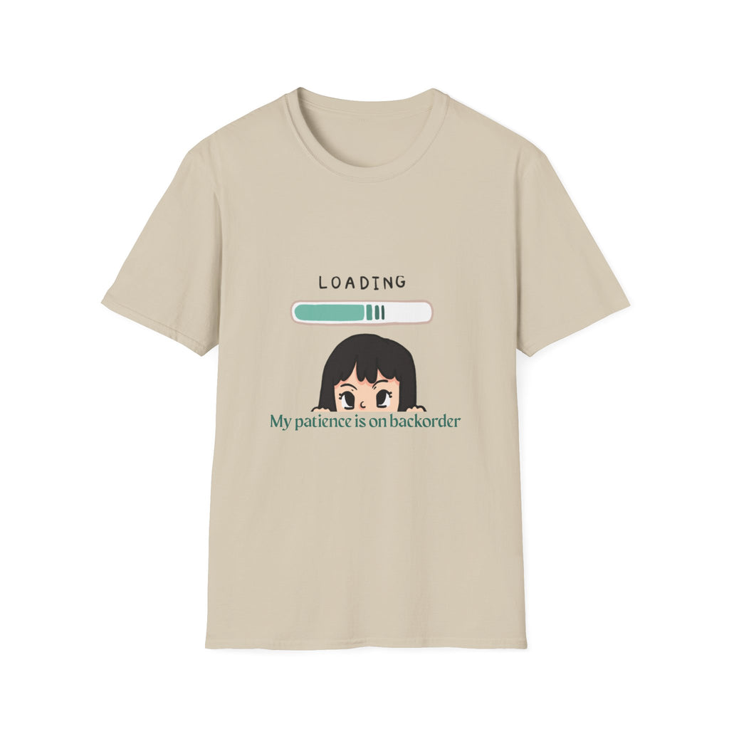 Loading Progress Graphic TShirt Cute Anime Girl Illustration
