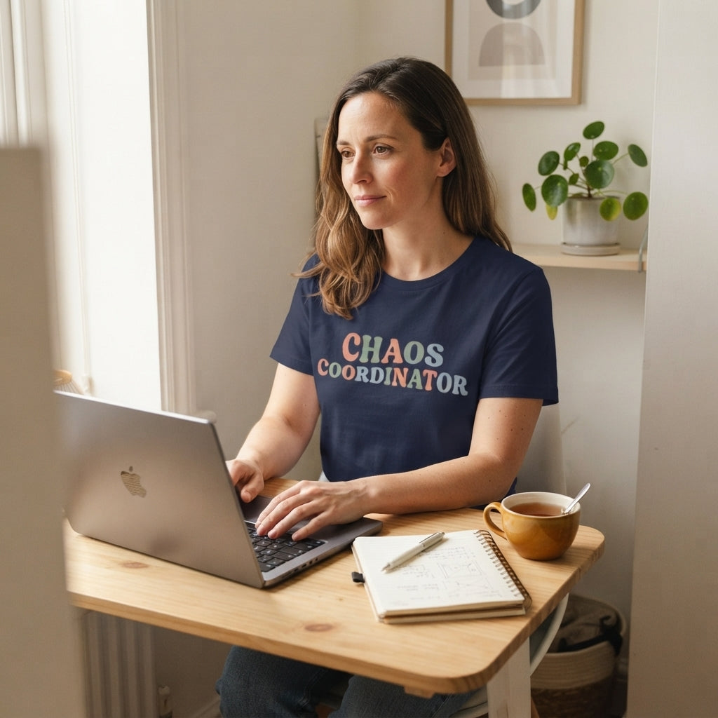 Chaos Coordinator T‑Shirt — Retro Rainbow Funny Mom / Teacher Tee