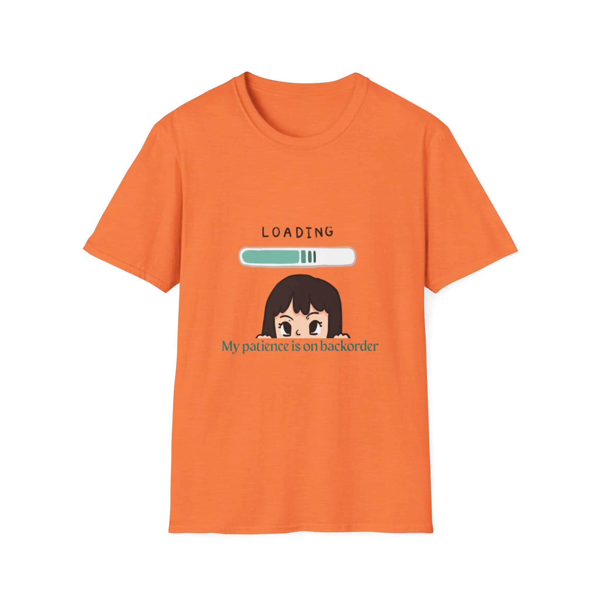 Loading Progress Graphic TShirt Cute Anime Girl Illustration