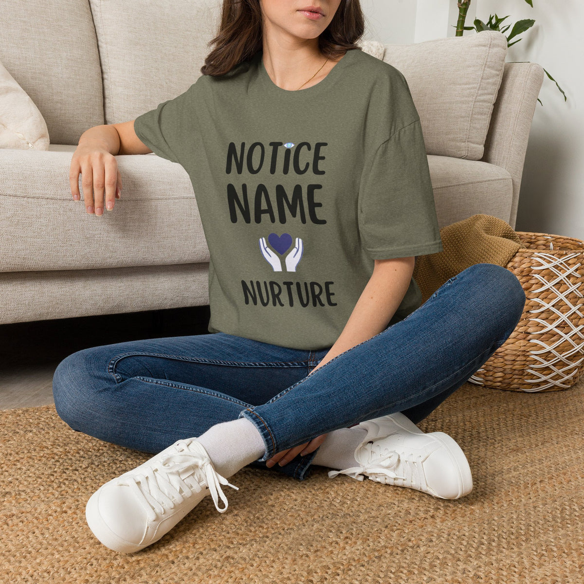 Notice Name, Nurture Mental Health Awareness T-Shirt
