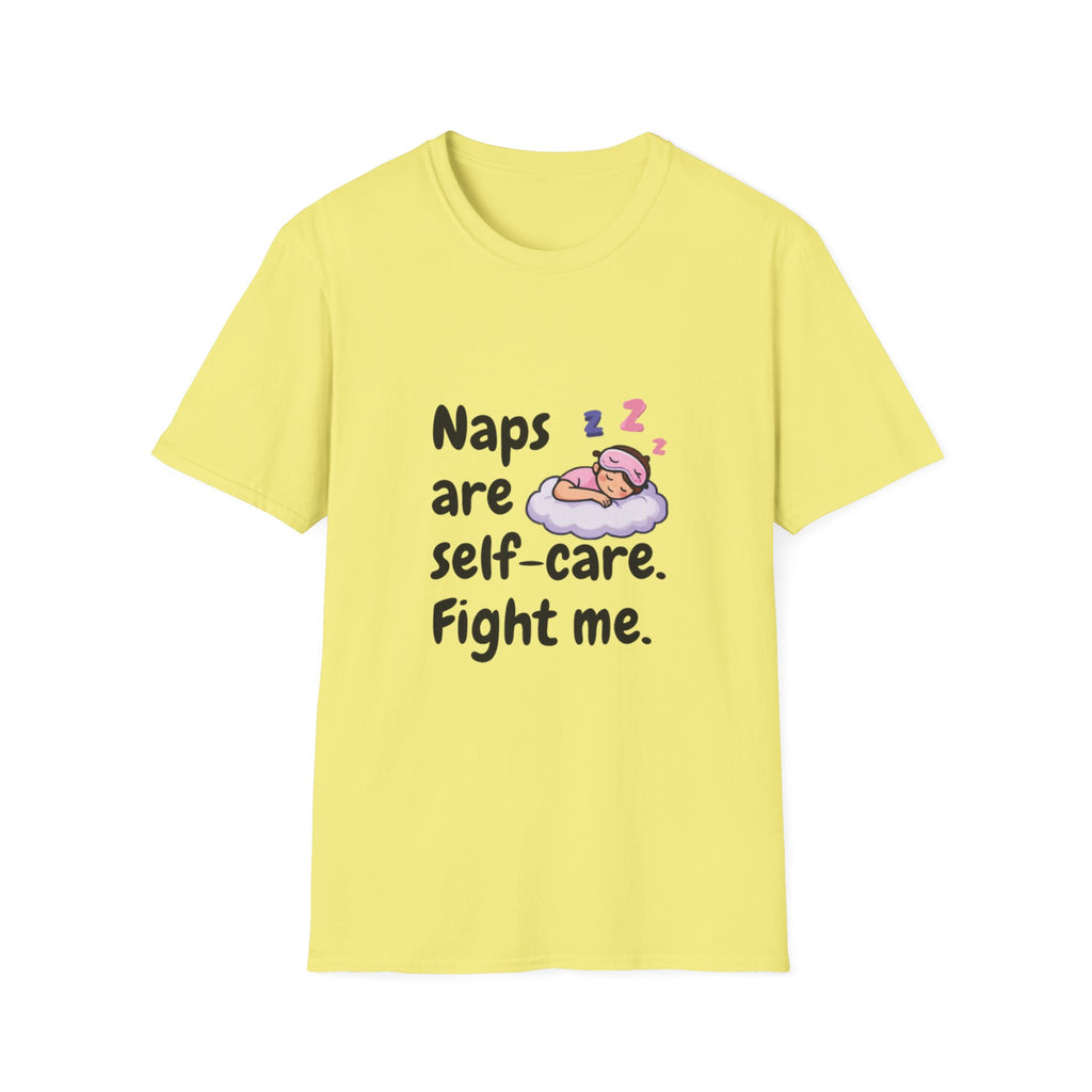 Naps Are Self Care Fight Me TShirt Cute Sleeping Cloud Tee