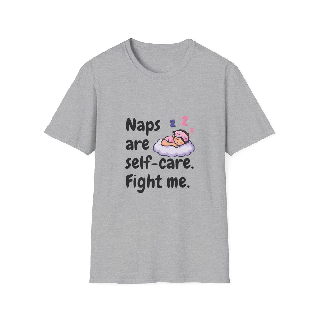 Naps Are Self Care Fight Me TShirt Cute Sleeping Cloud Tee