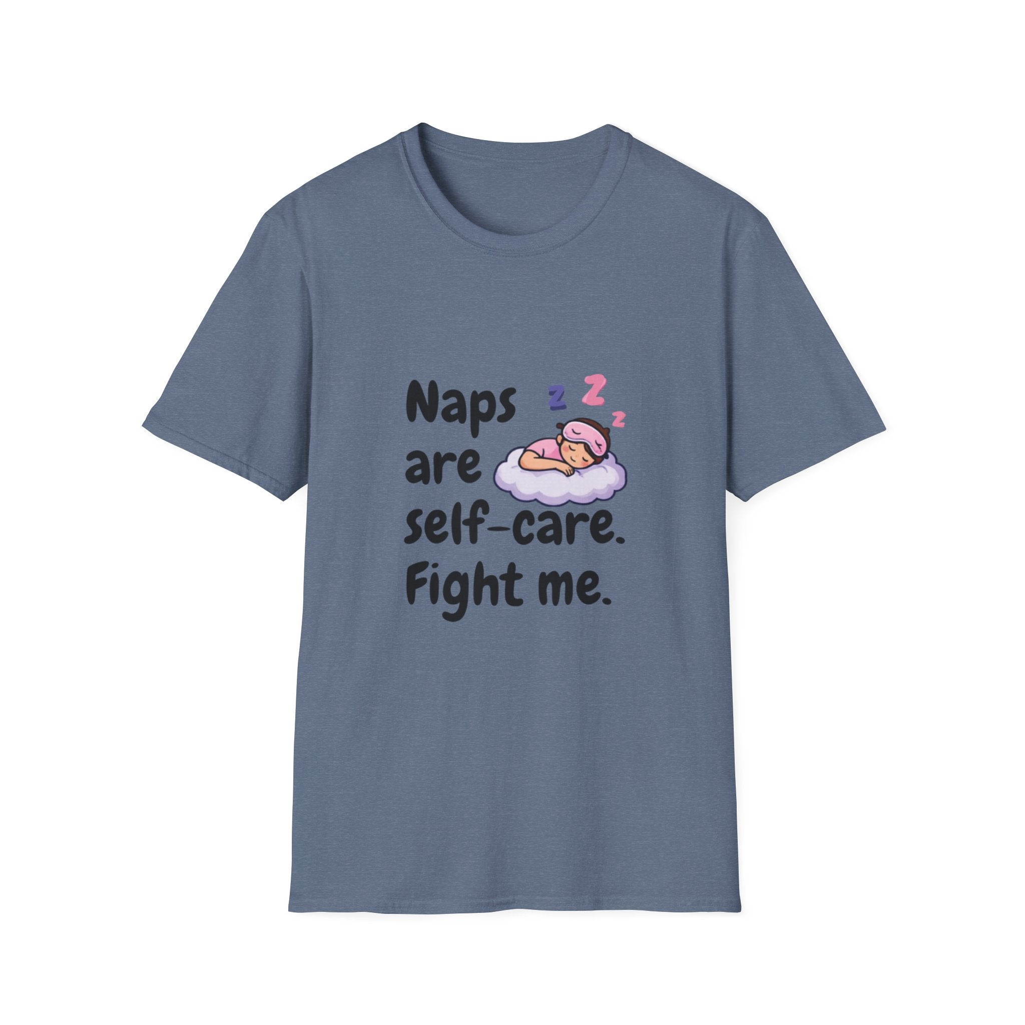 Naps Are Self Care Fight Me TShirt Cute Sleeping Cloud Tee