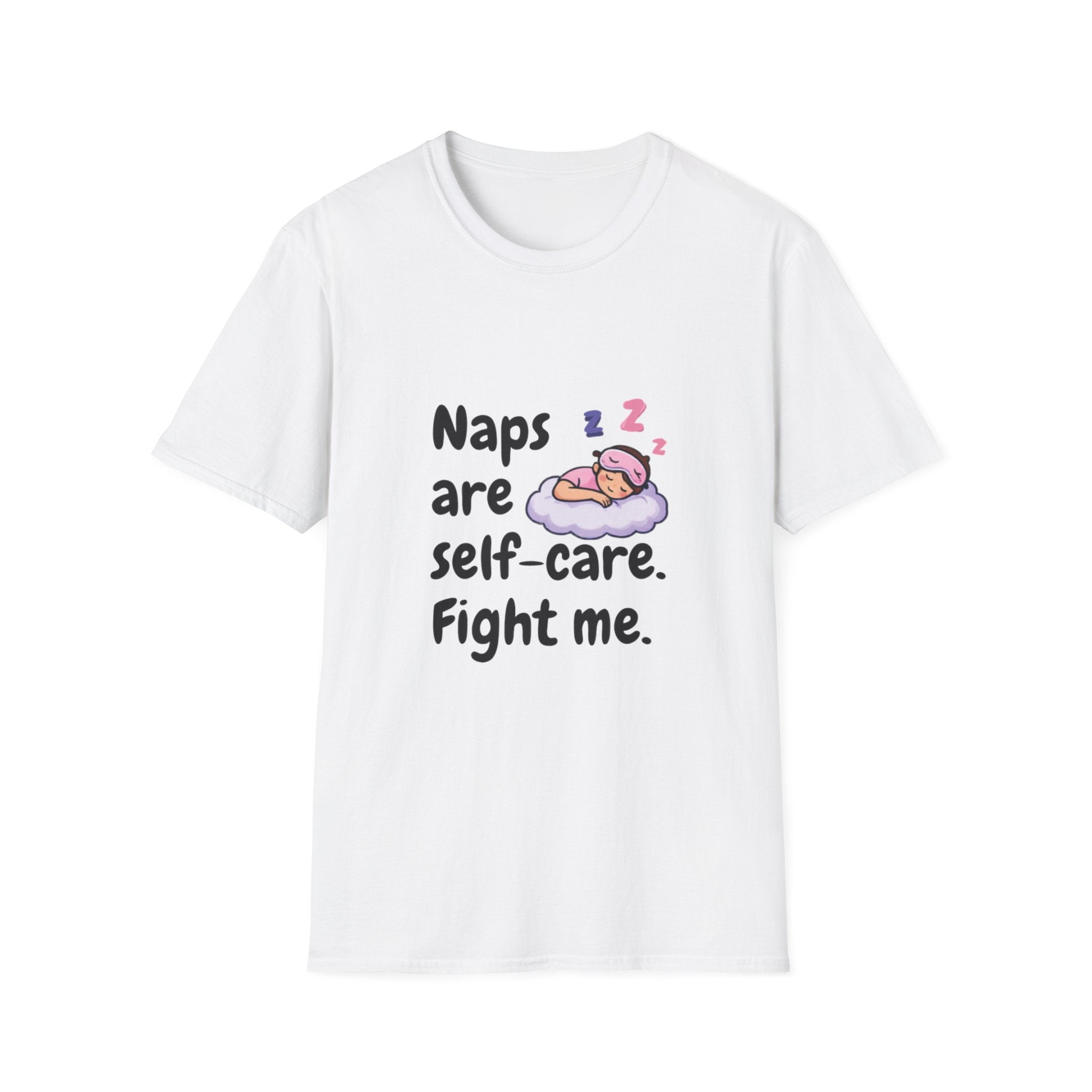 Naps Are Self Care Fight Me TShirt Cute Sleeping Cloud Tee