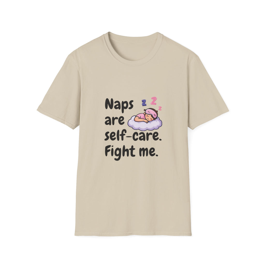 Naps Are Self Care Fight Me TShirt Cute Sleeping Cloud Tee