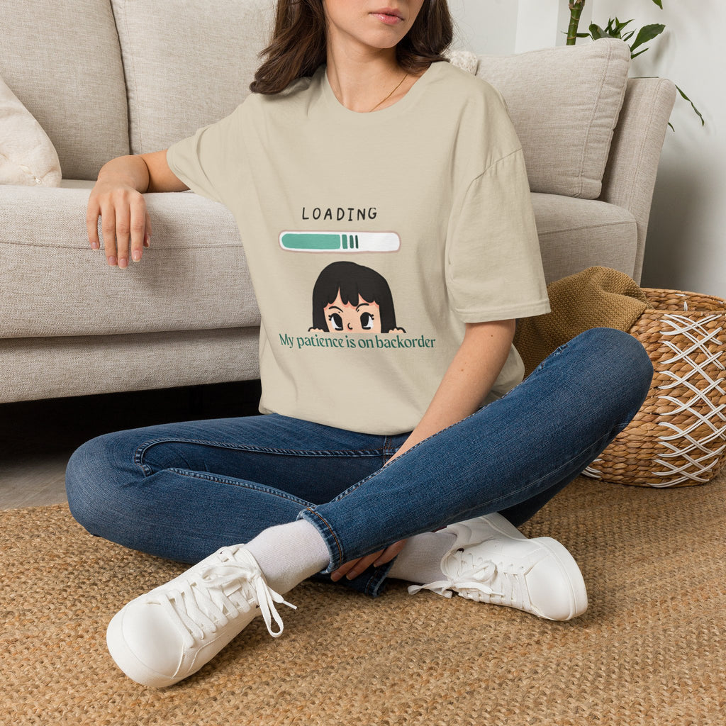 Loading Progress Graphic TShirt Cute Anime Girl Illustration
