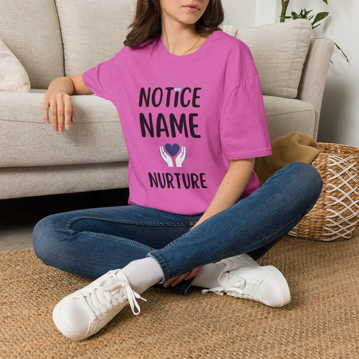 Notice Name, Nurture Mental Health Awareness T-Shirt